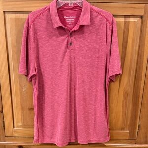 Tommy Bahama Men's Heathered Red Polo Shirt